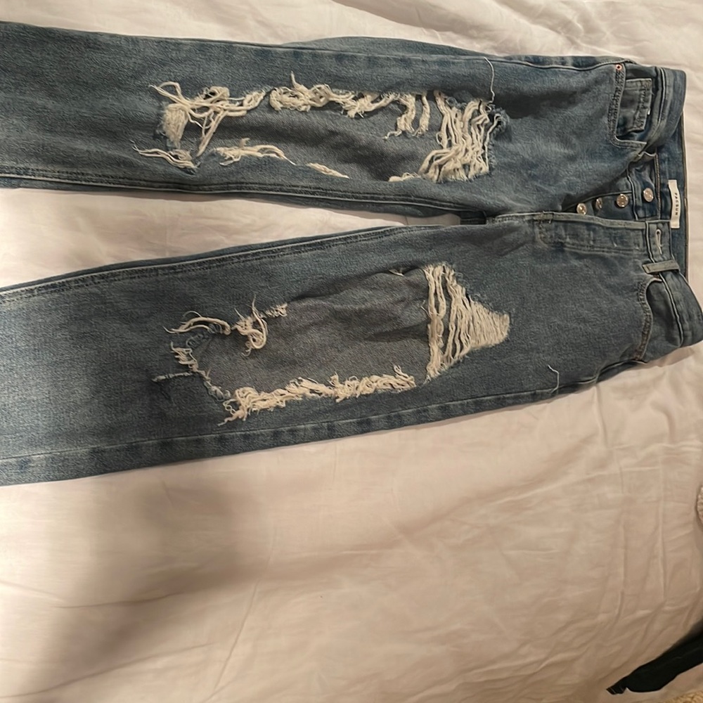Ripped relaxed fit jeans